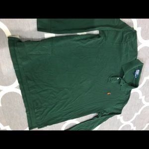 Men’s green polo knit long sleeve size XL